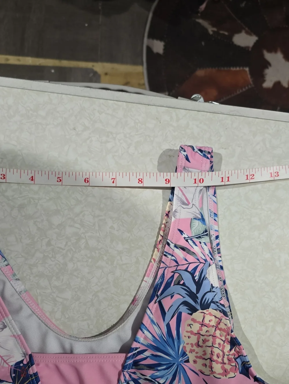 Pink Tropical Floral Swimdress with High-Waist Bikini Bottoms Size 4X Never Worn